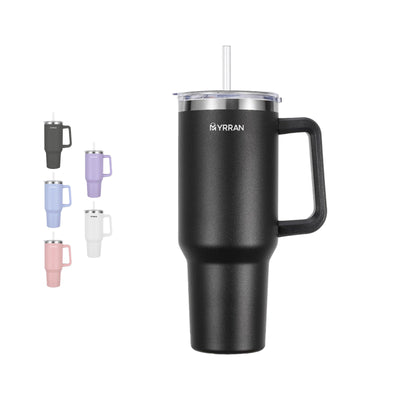 Myrran 40oz Travel Tumbler – Handle, Straw & Leakproof Lid (Multi Colour)