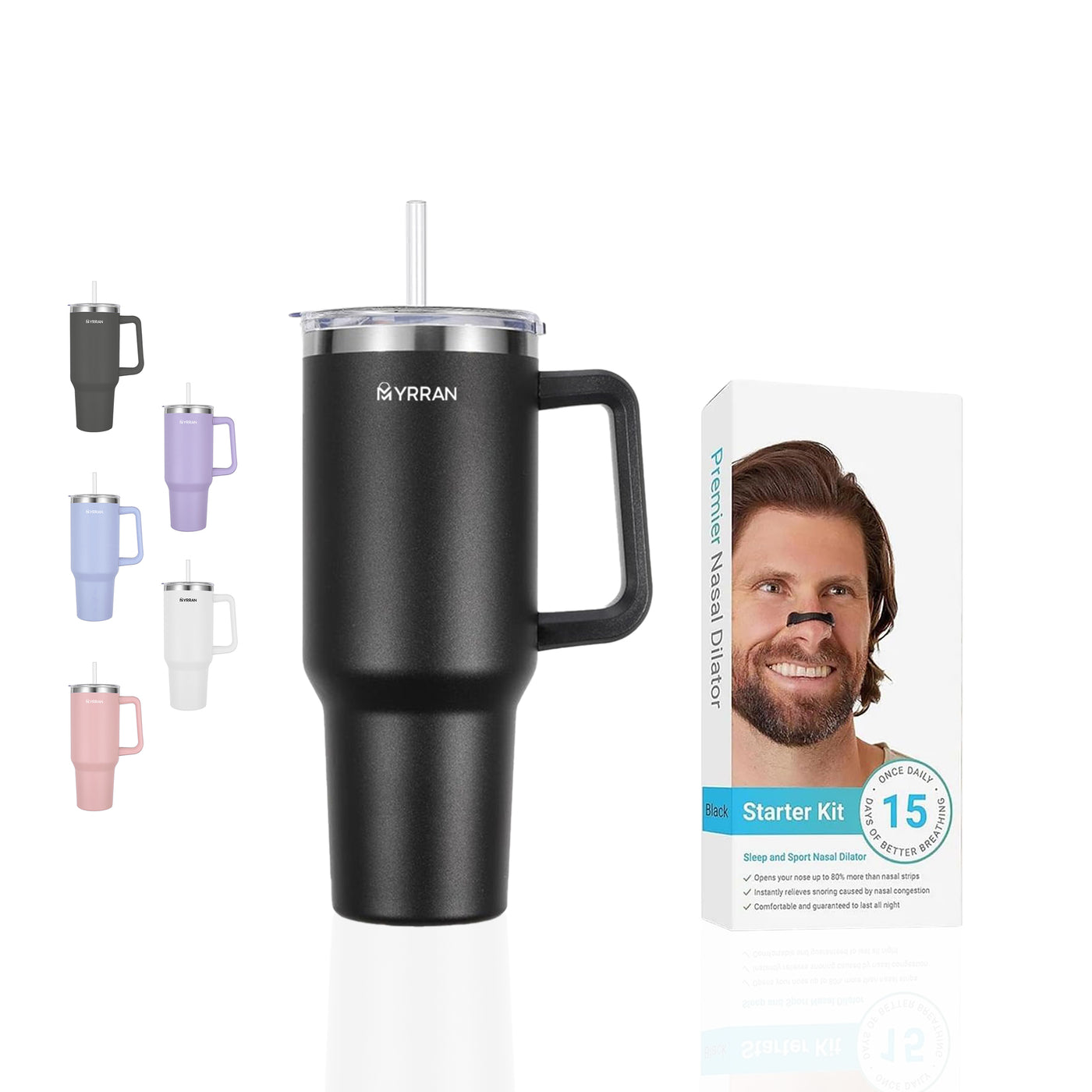 Better Sleep Kit – Nasal Strips & Hydration Tumbler