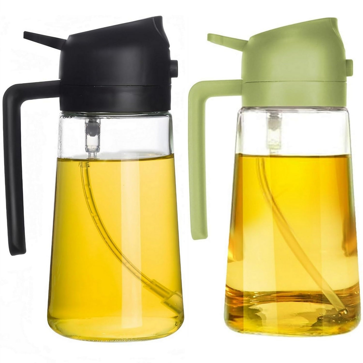 Olive Oil Sprayer & Dispenser – 1Pc 470ml Glass Bottle