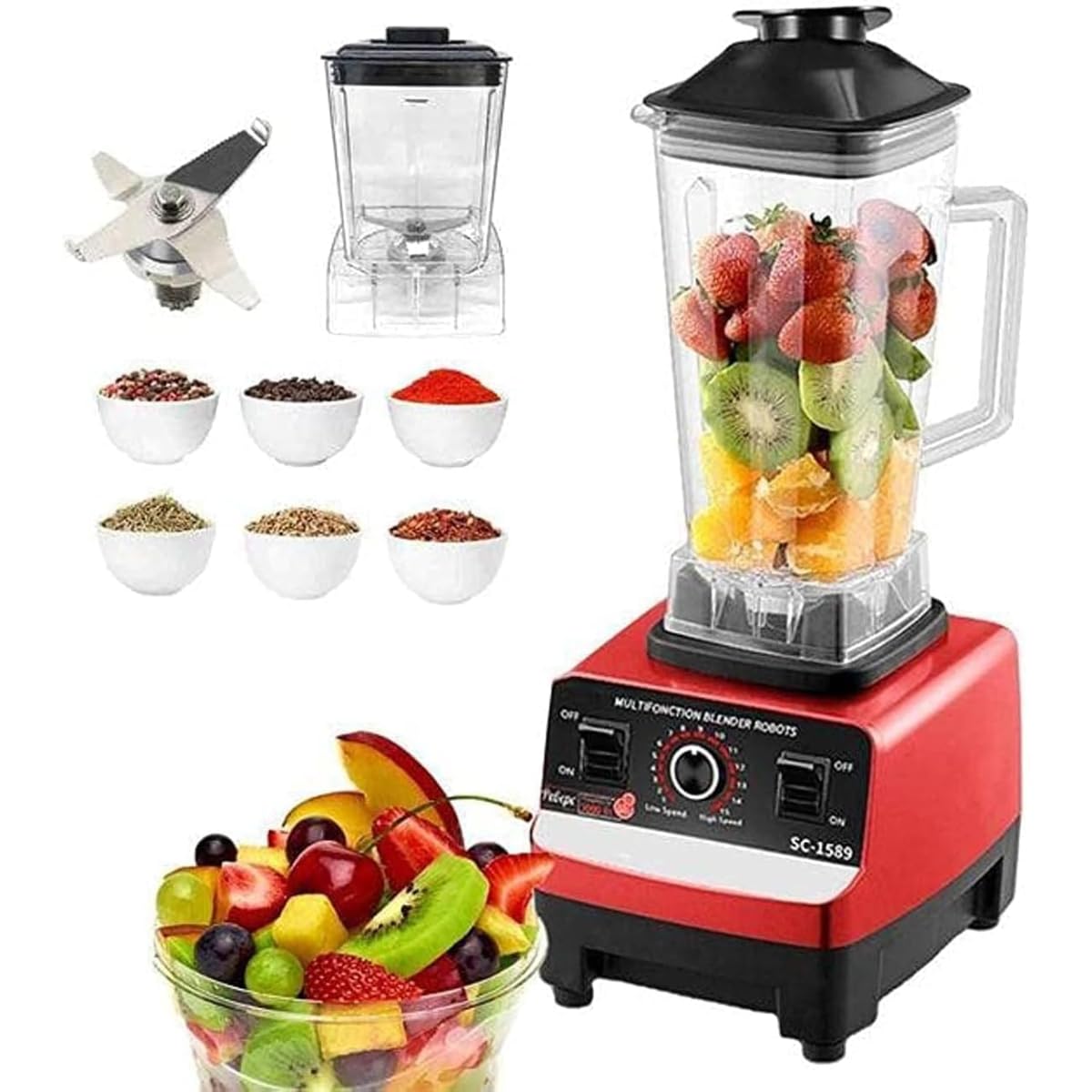 Professional Blender – 5500W, 2L Jar, Stainless Steel Blades
