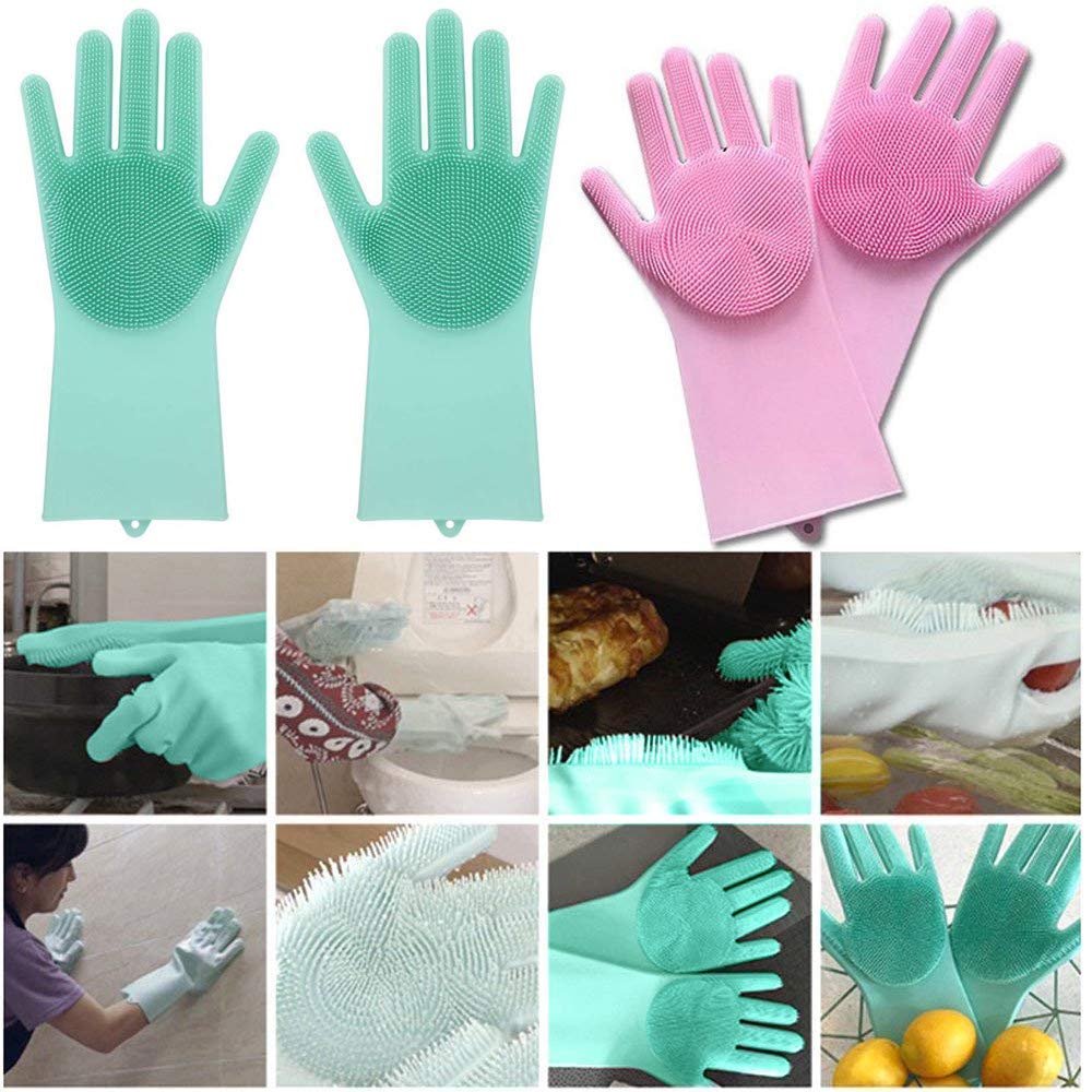 Magic Cleaning Gloves – Heat-Resistant Silicone, 1 Pair