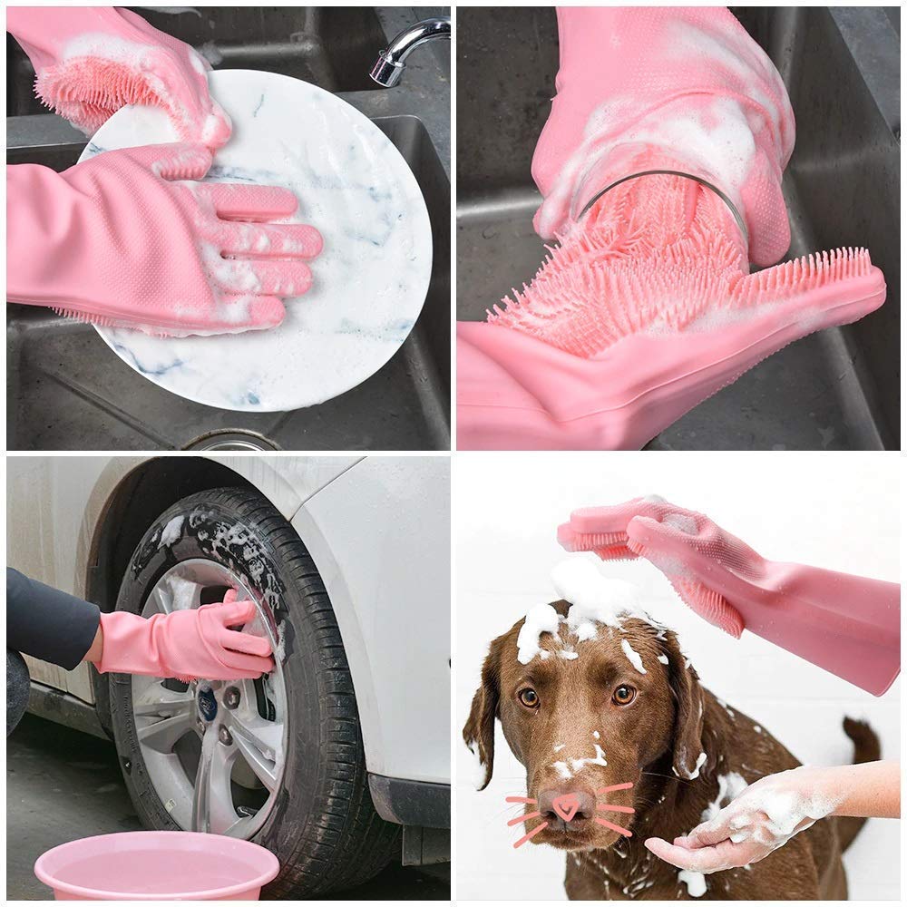 Magic Cleaning Gloves – Heat-Resistant Silicone, 1 Pair