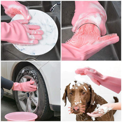 Magic Cleaning Gloves – Heat-Resistant Silicone, 1 Pair