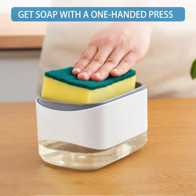 Smart Soap Pump – Refillable 350ml Kitchen Organizer