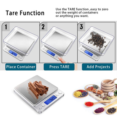 Mini Gram Scale – Portable 500g/0.01g Food & Jewelry Scale