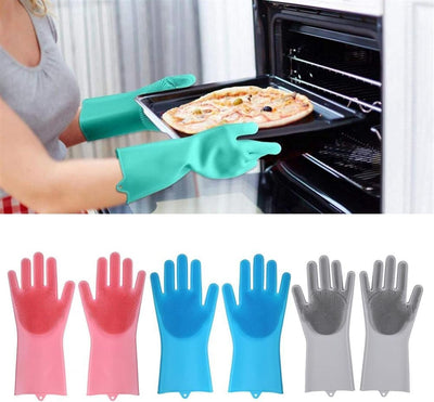 Magic Cleaning Gloves – Heat-Resistant Silicone, 1 Pair